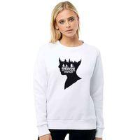 Stranger Things Baskılı Beyaz Kadın Sweatshirt