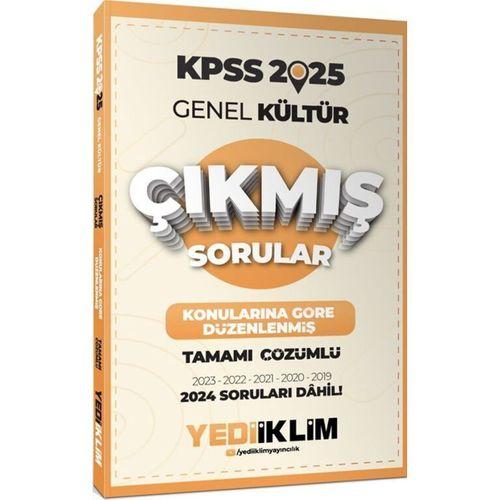 2025 KPSS Genel Kültür Konularına Göre Düzenlenmiş Tamamı Çözümlü Çıkmış Sorular Yediiklim Yayınlar