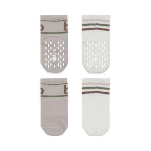 Bistyle Penye Kaymaz Soket Çorap 2li 10144 Taş Ekru
