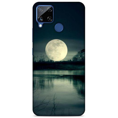 Lopard Oppo Realme C15 Uyumlu Kılıf Gece'S (36) Glitter Kılıf Ay Göl