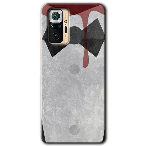 MRCİLETİSİM Xiaomi Redmi Note 10 Pro Kılıf Baskılı Kapak - Gentleman Blood + 5D Tam Kaplayan Cam