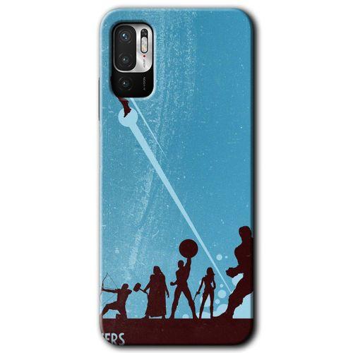 Xiaomi Poco M3 Pro HD Baskılı Kılıf + 9D Tam Ekran Koruyucu - Avengers Team