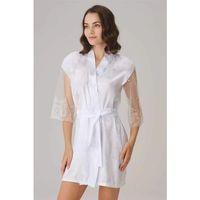 Çeyizlik Uzun Kol V Yaka Saten Düz Yazlık Mini Dantel Detaylı Sabahlık