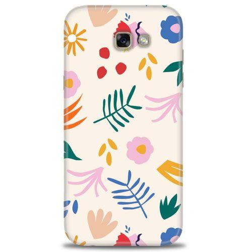 Samsung Galaxy A7 2017 / A720 Kılıf HD Baskılı Kılıf - Renkli Dallar + Tam Ekran Koruyucu