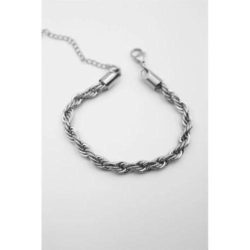 Burgu Çelik Bileklik 4mm - Gümüş