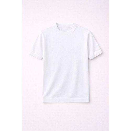 Kwon Bisiklet Yaka Basic Kısa Kollu İnce Triko Erkek T-Shirt - Ekru