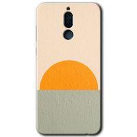 MRCİLETİSİM Huawei Mate 10 Lite Kılıf Baskılı Kapak - Color Wall + 5D Tam Kaplayan Cam