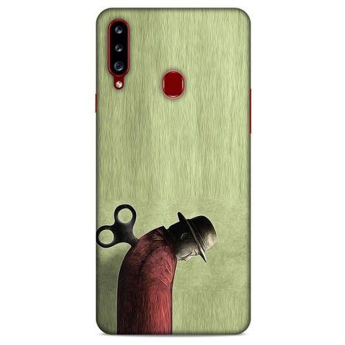Samsung Galaxy A20s Kılıf Depresyon (48) Bumper Kılıf Kahve Yeşil