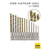 HSS Matkap Ucu 1/4 HEX  13 Parça HSS Tungsten Karbür Matkap Uç 1.5-6.5mm Titanyum