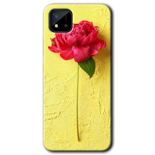 Realme C11 Kılıf HD Desen Baskılı Arka Kapak - Kırmızı Gül