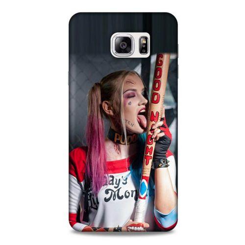 Samsung Galaxy Note 5 Uyumlu Kılıf Harley Quinn (23) Ultra Koruma Kılıfı Kırmızı-menekşe