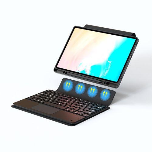 Galaxy Tab S9 FE Plus Zore Border Keyboard Bluetooh Bağlantılı Standlı Klavyeli Tablet Kılıfı