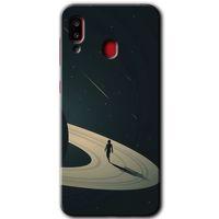 MRCİLETİSİM Samsung Galaxy A30 Kılıf Kapak - Space Planet +Hayalet Ekran Yandan Gözükmez