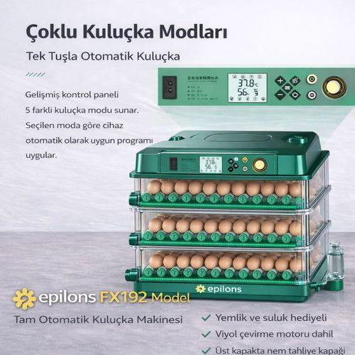Fx-192 Model Tam Otomatik Kuluçka Makinesi –tüm Kanatlı Hayvanlara Uyumlu Yeni Nesil Su Hazneli Süngerli Sistem