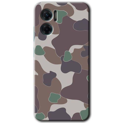 Xiaomi Redmi Note 11E HD Baskılı Kılıf + 9D Tam Ekran Koruyucu - Kamuflaj 11