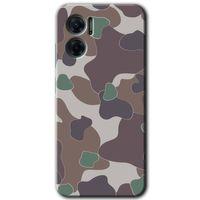 Xiaomi Redmi Note 11E HD Baskılı Kılıf + 9D Tam Ekran Koruyucu - Kamuflaj 11