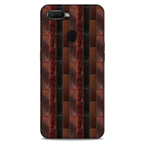 Oppo Ax7 Kılıf Patchwork (8) Baskılı Kılıf Siyah Kahverengi