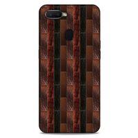 Oppo Ax7 Kılıf Patchwork (8) Baskılı Kılıf Siyah Kahverengi