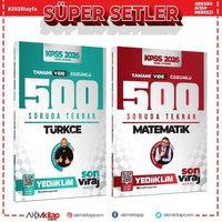 Yediiklim 2026 KPSS Türkçe ve Matematik Son Viraj Serisi Tamamı Video Çözümlü 500 Soruda Genel Tekrar Kamp Seti 2 Kitap