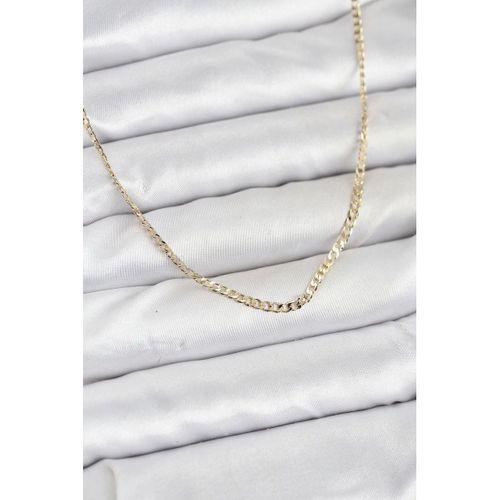 CM 14K Gold Renk Pirinç Zincir Model Kadın Kolye