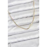 CM 14K Gold Renk Pirinç Zincir Model Kadın Kolye