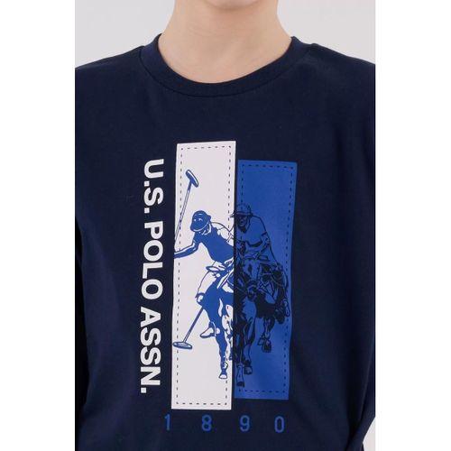 U.s. Polo Assn  Uzun Kol Pijama Takım Us2206-4 Lacivert