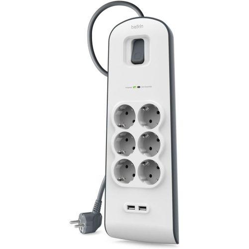 BELKIN BSV604 2 METRE 6LI USBA AKIM KOR. PRIZ
