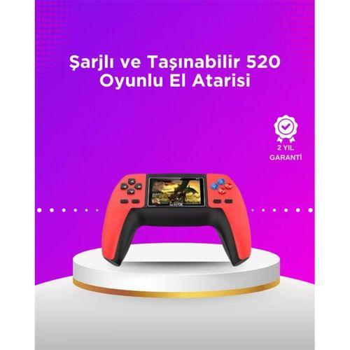 P5 Taşınabilir Retro Konsol – 520 Oyun, Ergonomik Tasarım, Nostaljik Eğlence