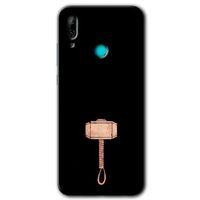 MRCİLETİSİM Huawei P smart 2019 Kılıf Baskılı Kapak - Thor Çekiç +Tam Kaplayan Mat Seramik