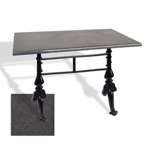 Dockers Çipa 3001 Döküm Ayak Masa 80x120 cm - (Werzalit, Wermodin ve Allzalit Tabla) - Grey Marble