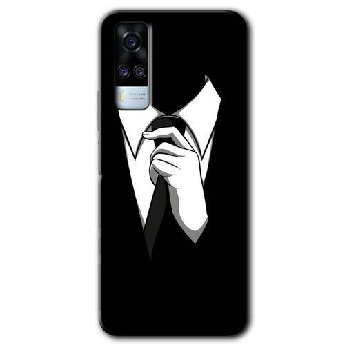 Potkal Hediye Fabrikası Vivo Y53s Kılıf HD Desen Baskılı Arka Kapak - Smokin