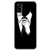 Potkal Hediye Fabrikası Vivo Y53s Kılıf HD Desen Baskılı Arka Kapak - Smokin