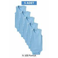 Mavi Askılı Body Zıbın 2-7 YAŞ Çocuklar İçin (5 ADET) Alttan Çıtçıtlı Özel Gereksinimli-D