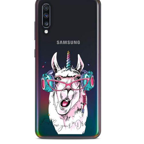 Zoologix (10) Samsung Galaxy A70s Şeffaf Kılıf Silikon Desenli