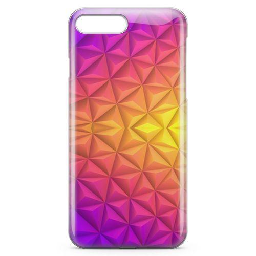 Apple iPhone 7 Plus Kılıf Elmas Rainbow Arka Kapak Koruma Desenli Full Koruyucu