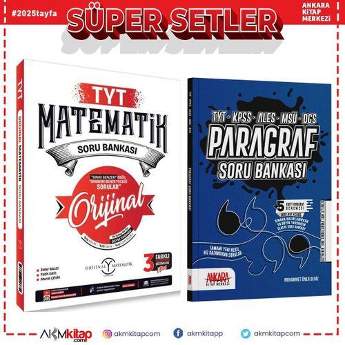 Orijinal TYT Matematik ve AKM Paragraf Soru Bankası Seti 2 Kitap