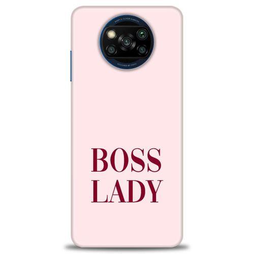 Xiaomi Poco X3 Pro Kılıf HD Baskılı Kılıf - Boss Lady + Tam Ekran Koruyucu