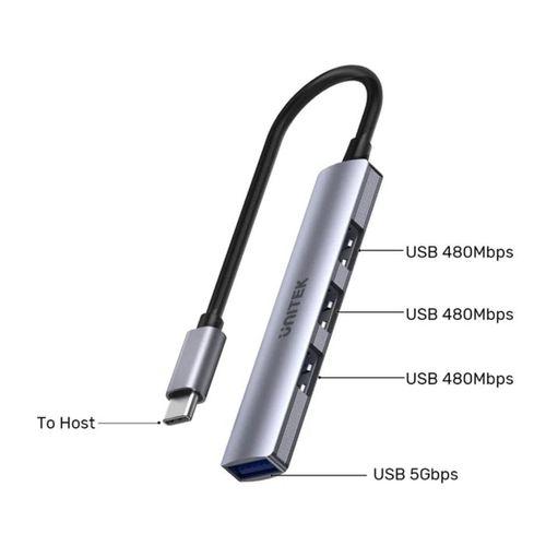 UNITEK TYPE-C TO 4 PORT USB (USB3.0+USB2.0) H1208B