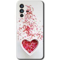 Vivo V23 5G Kılıf HD Desen Baskılı Arka Kapak - Kalpli Şekerleme + Kırılmaz Cam