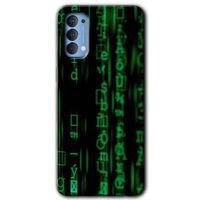 Oppo Reno 4 Kılıf HD Desen Baskılı Arka Kapak - Matrix