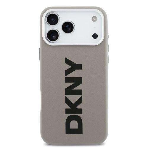 Apple iPhone 17 Pro Max Kılıf DKNY Orjinal Lisanslı M-safe Şarj Özellikli PU Büyük Dikey Logolu Kapak