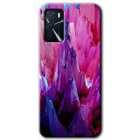 OPPO Oppo A16 Kılıf HD Desen Baskılı Arka Kapak + Temperli Cam - Abstraction Sharp