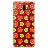 Samsung Galaxy J6 Plus Kılıf Lime Portakal Arka Kapak Koruma Desenli Full Koruyucu