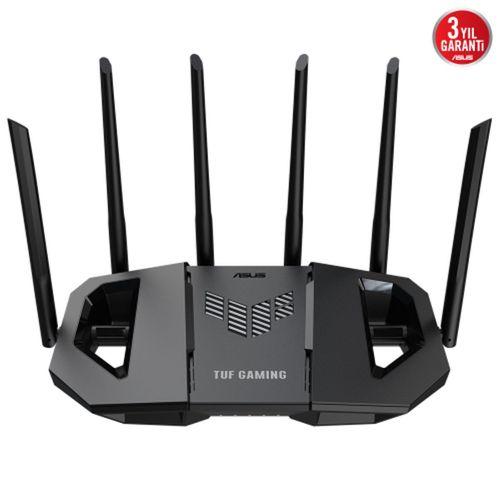 ASUS TUF-BE6500, BE6500, 3 Port, 6500Mbps, Dual Band, WİFİ 7, AiMesh, AiProtection Pro, GAMING Extendable Router