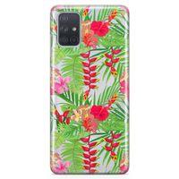 Samsung Galaxy A71 Kılıf Hatmi Çiçeği Arka Kapak Koruma Desenli Full Koruyucu