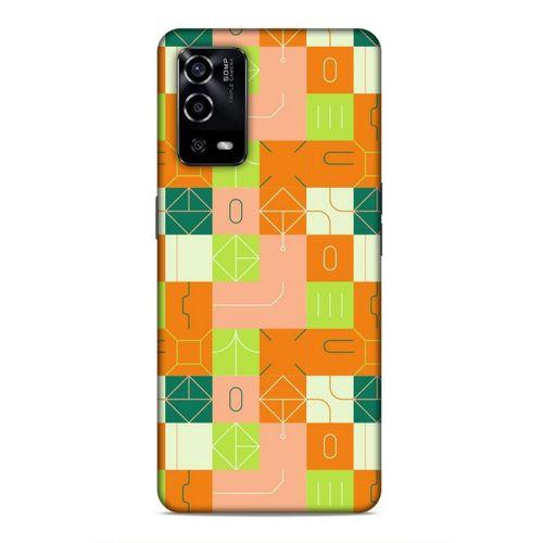 Oppo A55 5G Uyumlu Kılıf Insomnia (48) Bumper Kılıf Fıstık Yeşili Turuncu