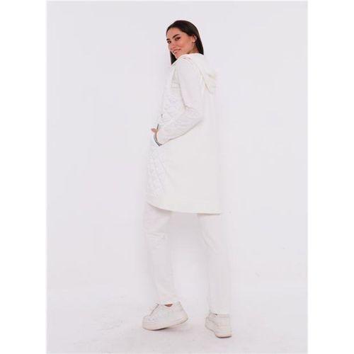 Minimal Kapitoneli Yelekli Spor Üçlü Takım - 70060.023 - Krem