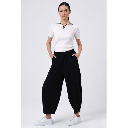 ALEXANDERGARDI BELİ LASTİKLİ BOL PAÇA PANTOLON (B22-14500)