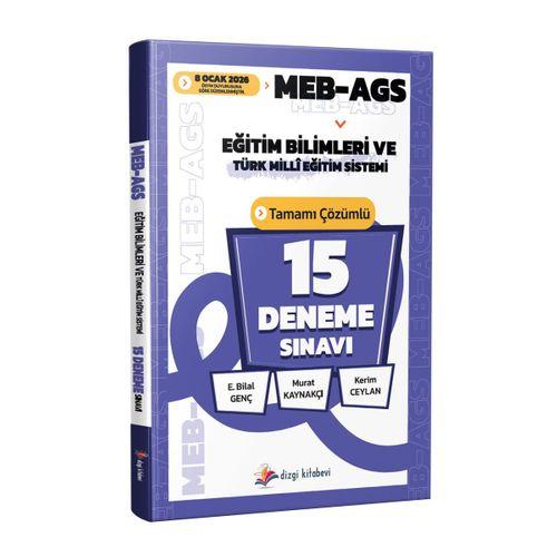 2026 MEB AGS Eğitim Bilimleri ve Türk Milli Eğitim Sistemi Tamamı Çözümlü 15 Deneme Sınavı Dizgi Kitap