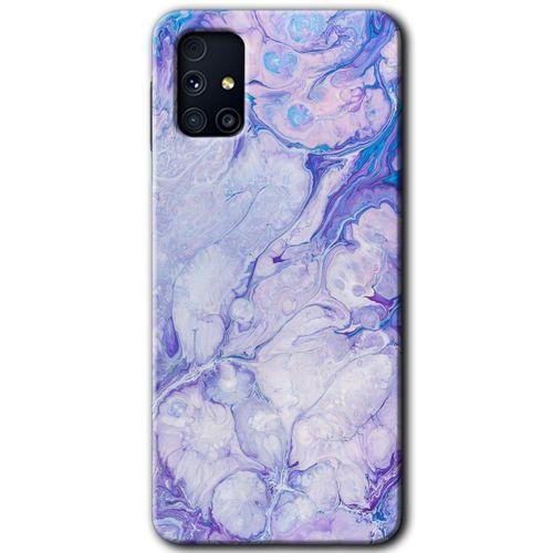 Samsung Galaxy M31s Kılıf Baskılı Kapak - Spots Lilac +Tam Ekran Koruyucu